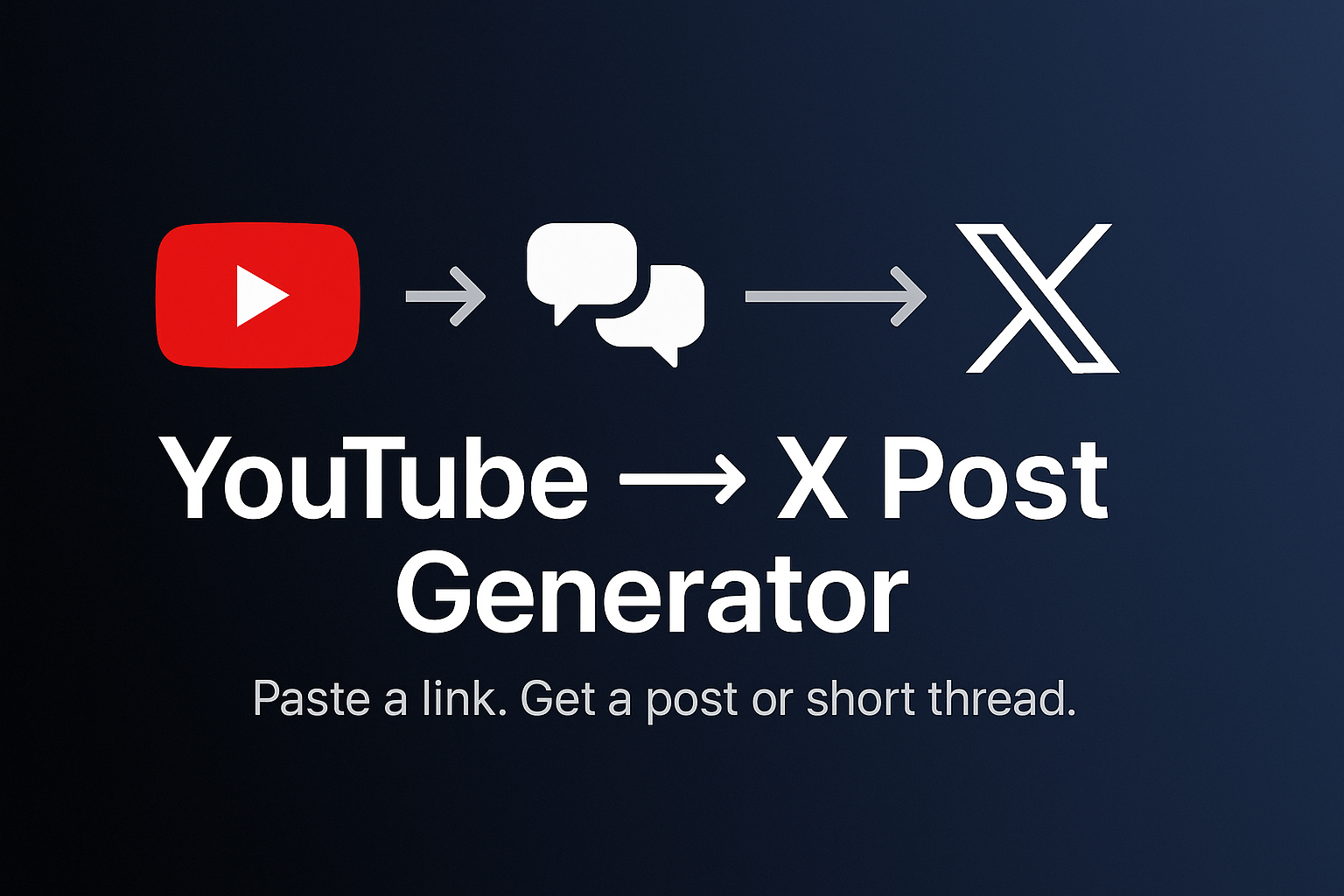 YouTube to Twitter/X Post Converter — Turn Videos into Posts Free ...